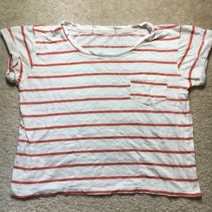 Orange striped T-shirt